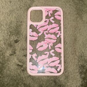 SHEIN Pink Kiss Design Phone Case